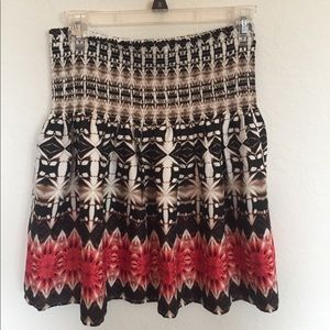 Earth tone printed skirt